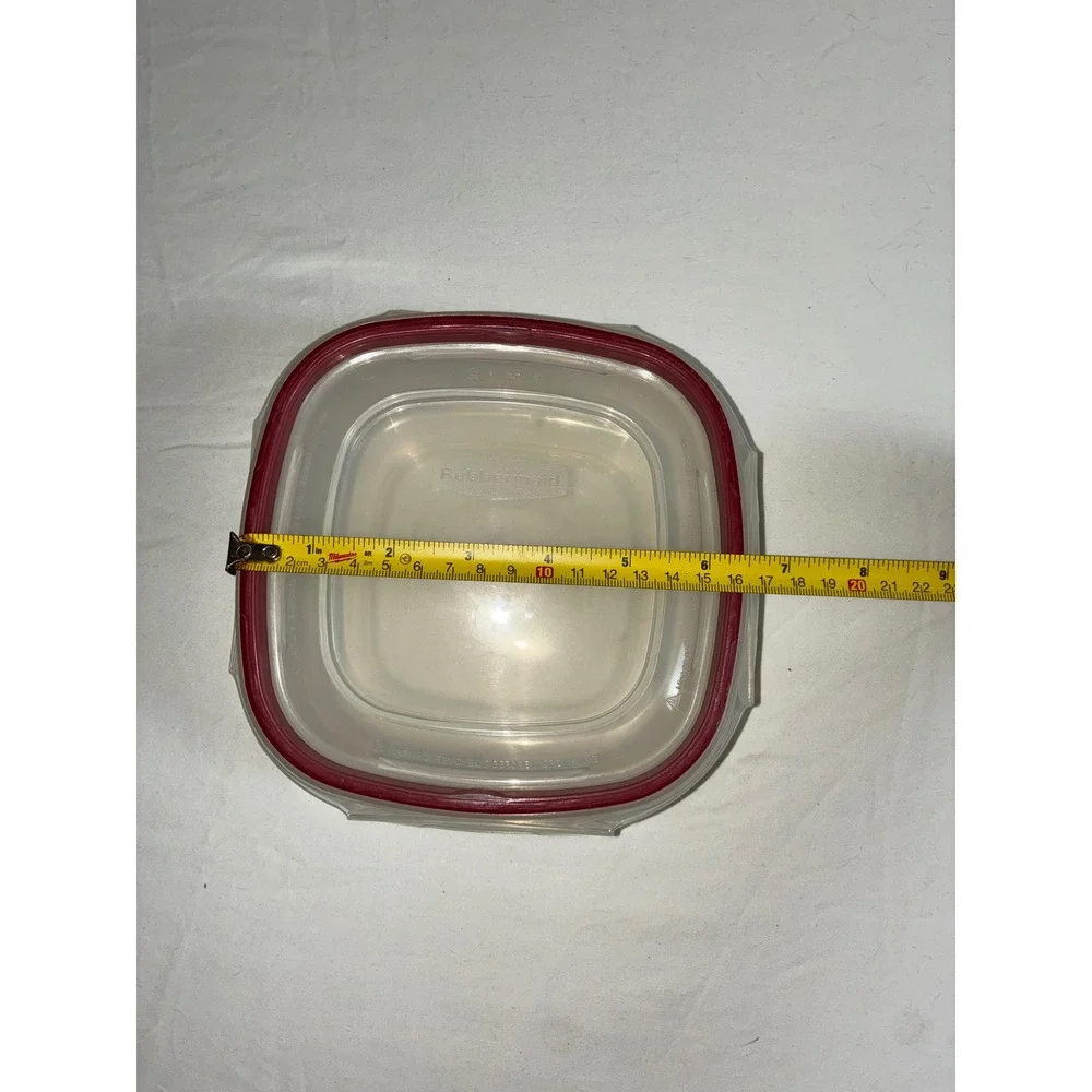 Rubbermaid Easy Find Lids 3 Cup 710mL Containers Red Lids Lot of 3